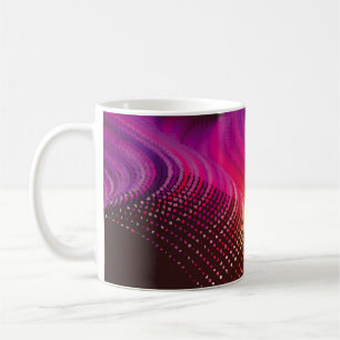 Mug Abstract colorful digital landscape with flowing p