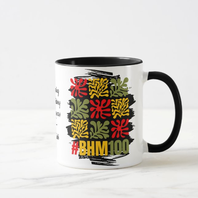 Mug Abstract Floral 100 Centennial Black History Month (Droite)