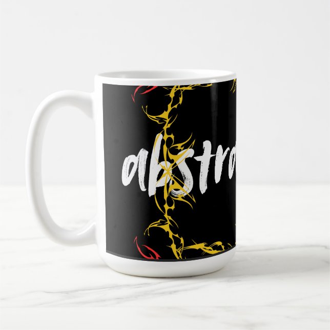 Mug Abstract Floral Art Design | Modern Flower  (Gauche)