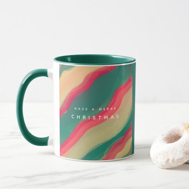 Mug Abstract Hand Painted Pattern (Avec donut)