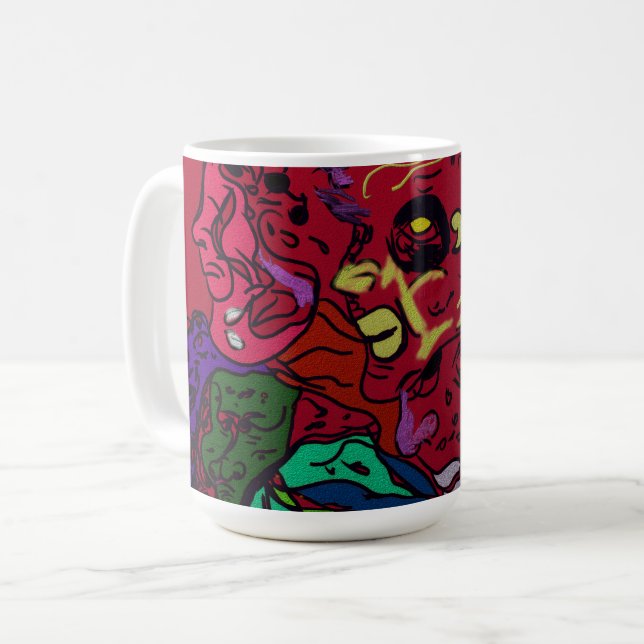 Mug Abstract Moon Galaxy Art  (Devant gauche)