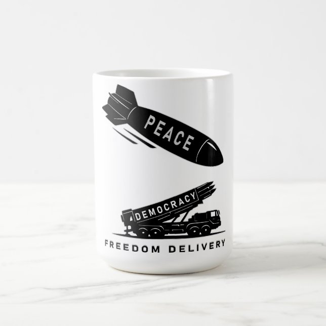 Mug Abstract Peace Freedom Delivery Minimalist Art  (Centre)