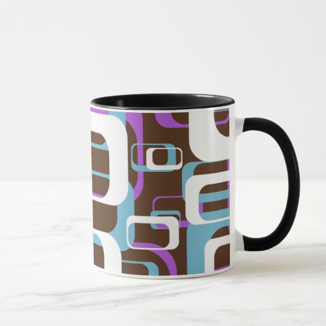 Mug Abstract Retro Swinging 60s Geometric Pattern (Droite)