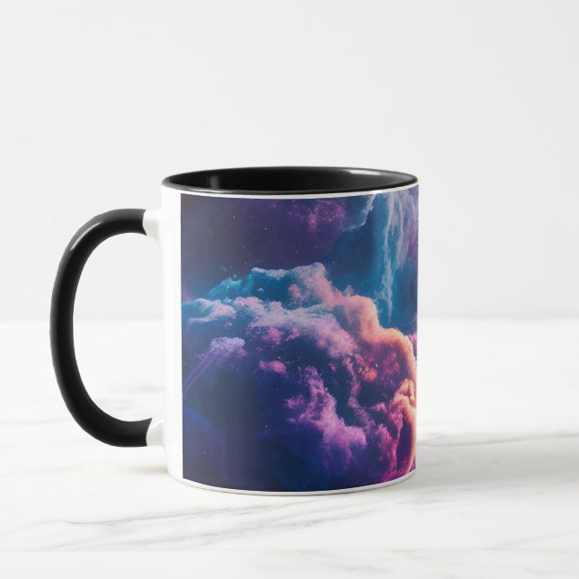 Mug Abstract Space Nebula Art - Colorful Cosmic (Gauche)