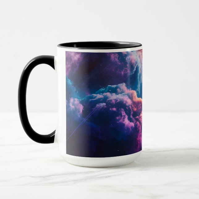 Mug Abstract Space Nebula Art - Colorful Cosmic (Gauche)
