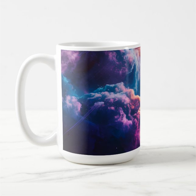 Mug Abstract Space Nebula Art - Colorful Cosmic (Gauche)