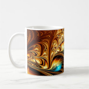 Mug Abstrait arrière - plan de lumière dorée artistiqu