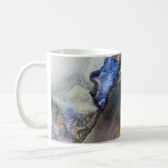 Mug Abstrait arrière - plan rose-bleu avec belle trace (Gauche)
