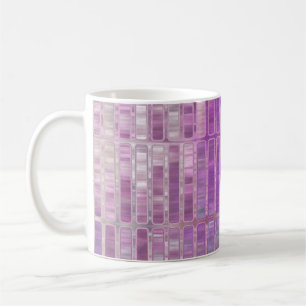 Mug Abstrait brillant en mosaïque violet arrière - pla