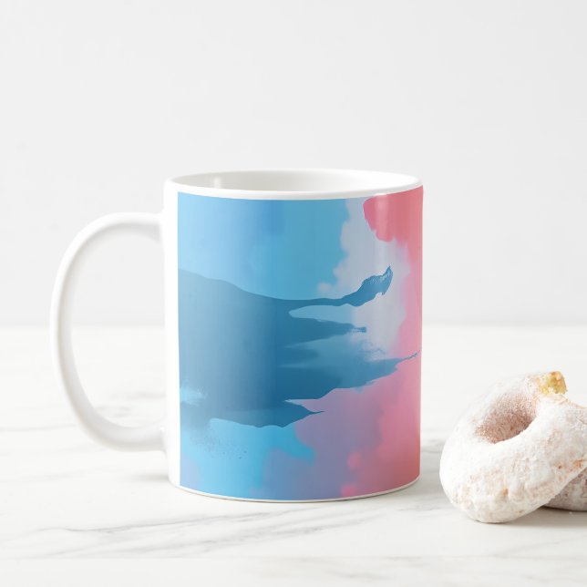 Mug Abstrait Coloré (Avec donut)
