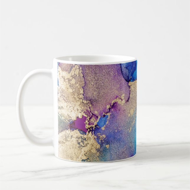 Mug Abstrait coloré : Peinture à l'huile texturée. (Gauche)
