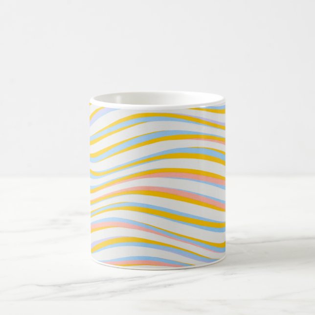 Mug Abstrait de couleur rayée (Centre)