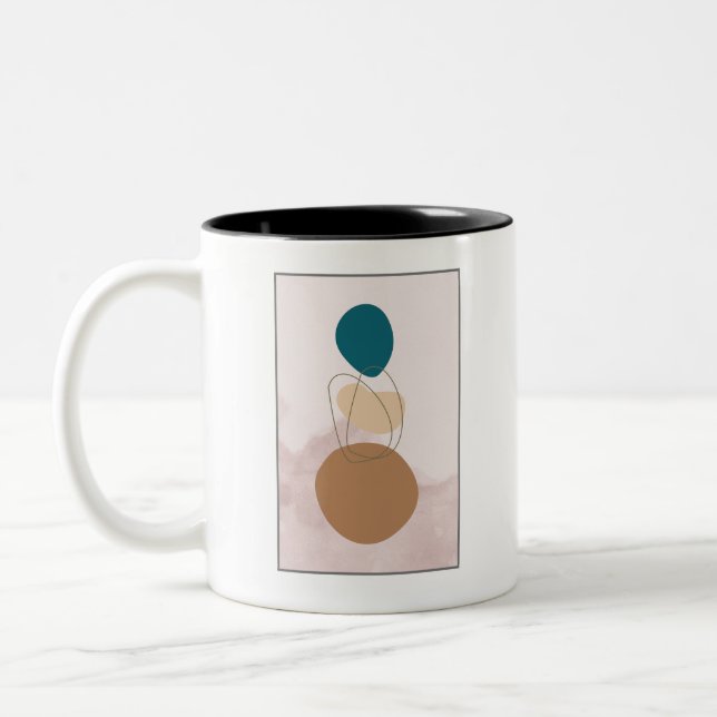 Mug Abstrait de saumure - Manteau neutre minimalis (Gauche)