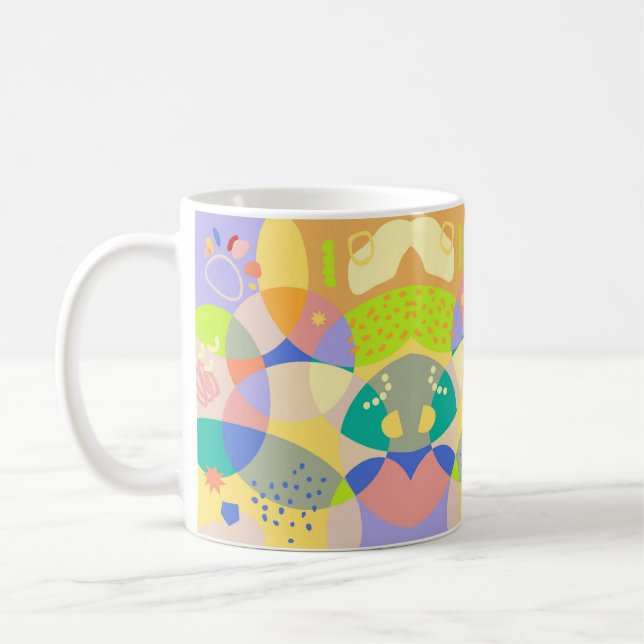 Mug Abstrait géométrique moderne coloré (Gauche)