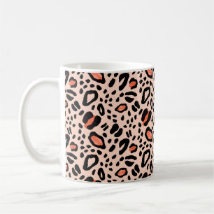 Mug Abstrait léopard aquarelle. Motif poster de animal