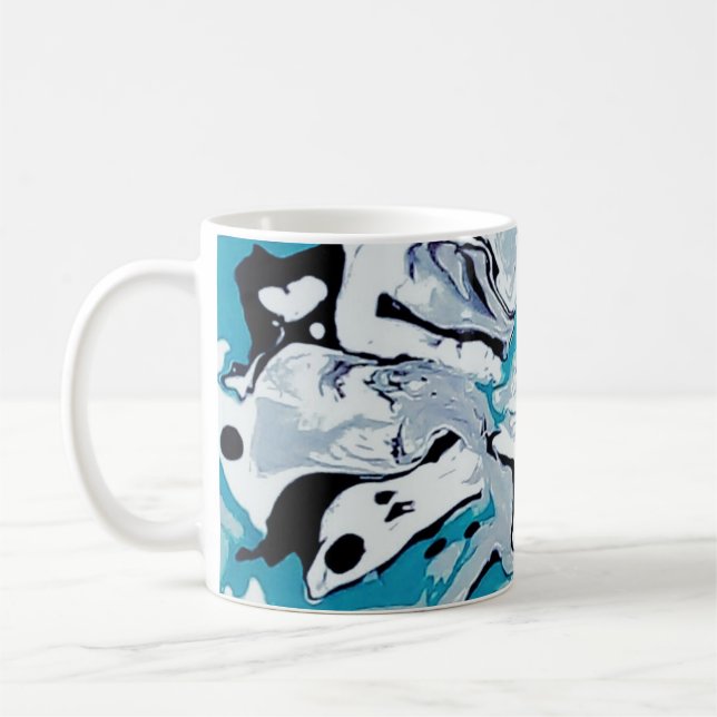 Mug Abstrait motif fantôme. (Gauche)