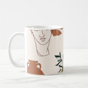 Mug Abstrait motif sans soudure de la tête de sculptur