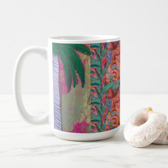 Mug Abstrait Palmier (Avec donut)