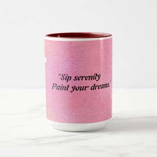 Mug Abstrait stylisé rose/orange