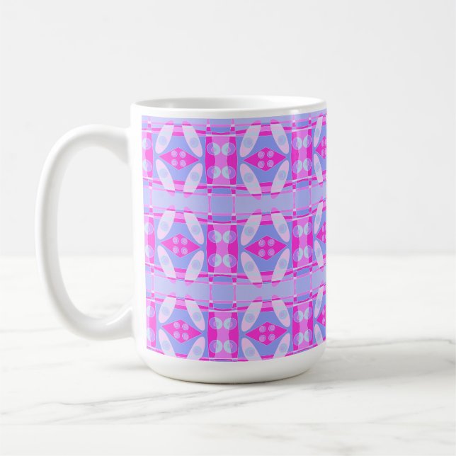 Mug Abstrait surf Hot rose violet (Gauche)