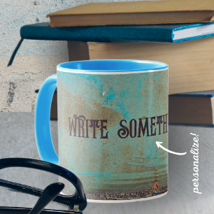 Mug Abstrait turquoise et brune