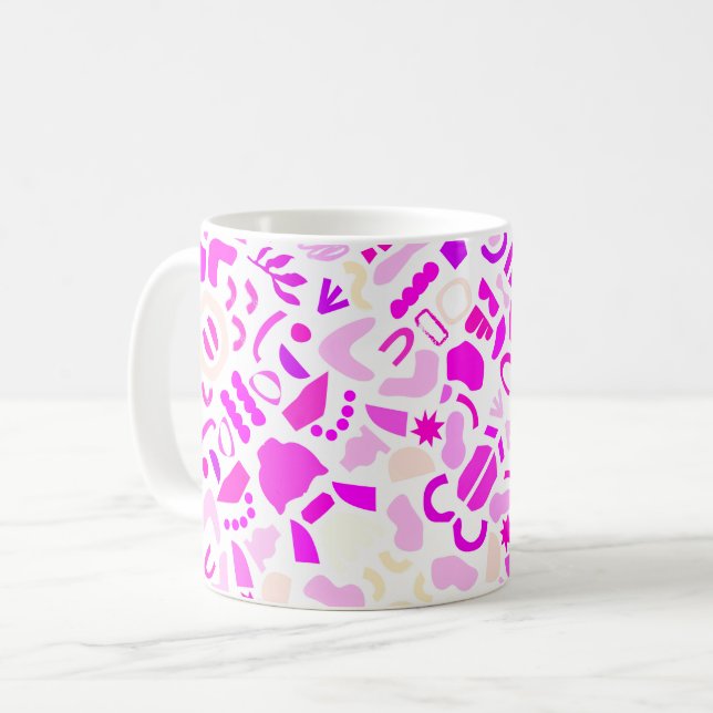 Mug Abstrait violet majestueux (Devant gauche)