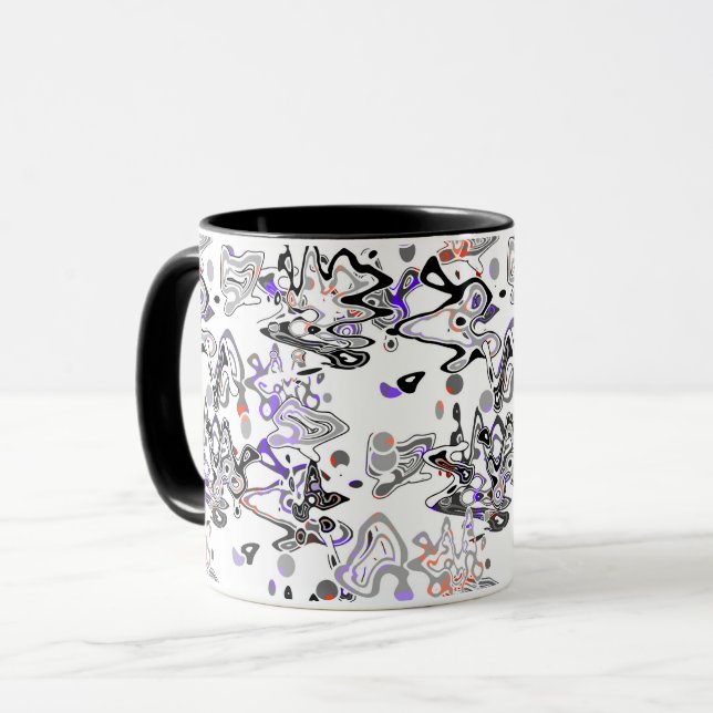 Mug Abstraite brosse à éclat moderne style fashionab (Devant gauche)