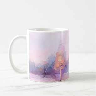 Mug Abstraite peinture à l'huile paysage forestier d'h