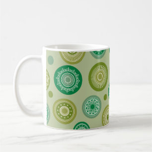 Mug Abstraits ornements ronds sans couture motif vinta