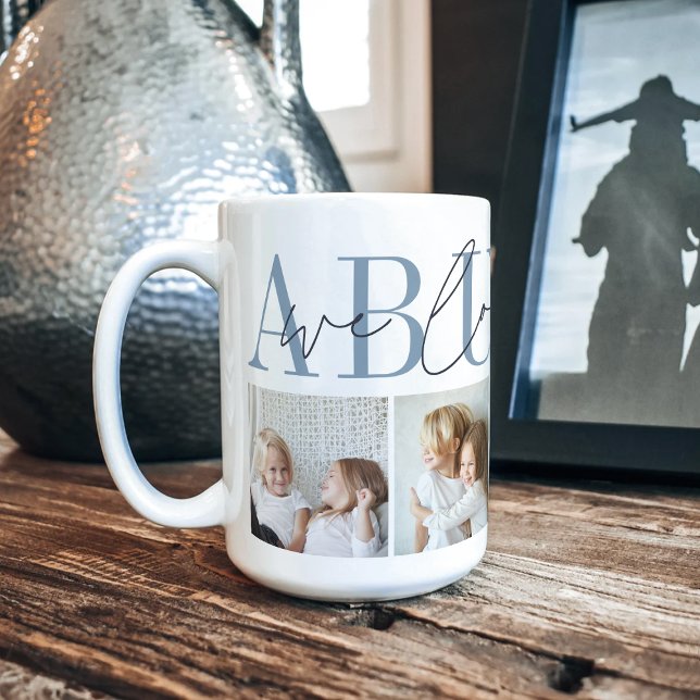 Mug Abuelo We Love You 4 Photo Collage (Créateur téléchargé)