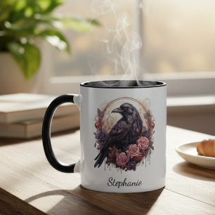 Mug Académie sombre Raven Gothique Floral