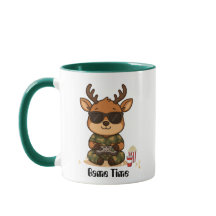 Mug Accent "Heure de jeu" Cerf Joueur Mignon