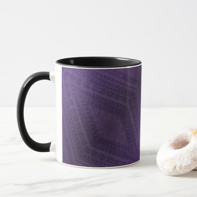 Mug Acceptation | Motif Boho violet écectique (Avec donut)