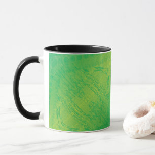 Mug Acceptation   Motif de Shibori jaune bleu