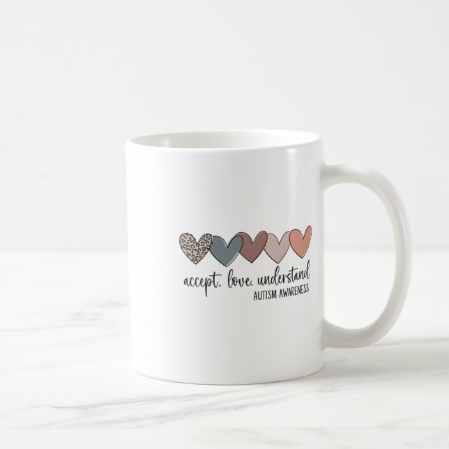 Mug Accepter l'amour comprendre la Sensibilisation sur (Droite)