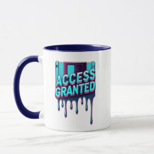 Mug Accès Autorisé Technologie Rétro & Disquette de