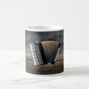 Mug Accordion ~ Échelle musicale ~ Arrière - plan en b