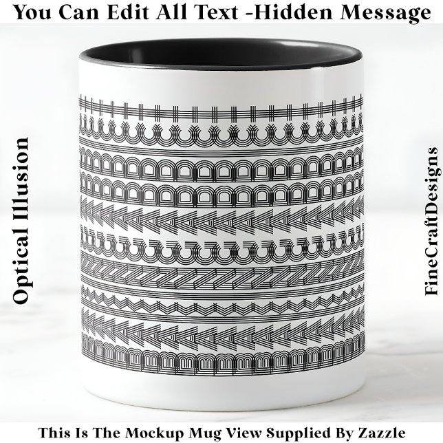 Mug Accro au Four Message Caché Drôle Original 111B (Créateur téléchargé)