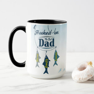 Mug Accro au meilleur papa   Pêche personnalisée pour 