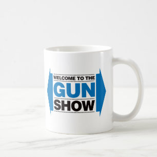Mug Accueil au salon d'armes à feu - noir et bleu