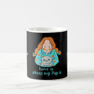 Mug Accueil est là où mon Carlin est mignon chien roux