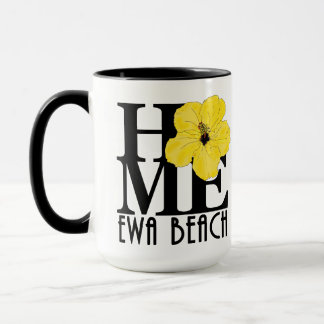 Mug ACCUEIL Ewa Beach Hibiscus jaune 15oz