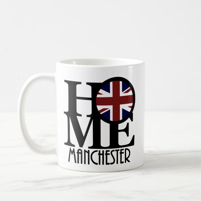 Mug ACCUEIL Manchester Angleterre 11oz (Gauche)