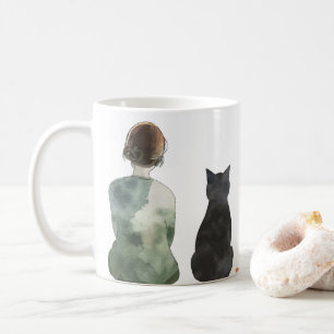 Mug Accueil Où Mes Chats Sont Aquarelle Chat Maman