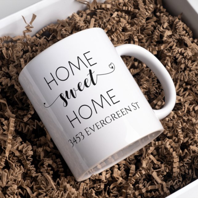 Mug Accueil Sweet Home Nouvelle adresse Cadeau de chau (Créateur téléchargé)