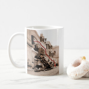 Mug Acheter L'Humour Du Marché Stock Dip