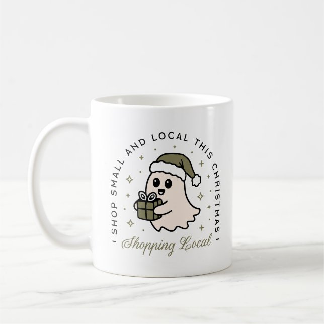 Mug Acheter petit et local ce Noël (Gauche)