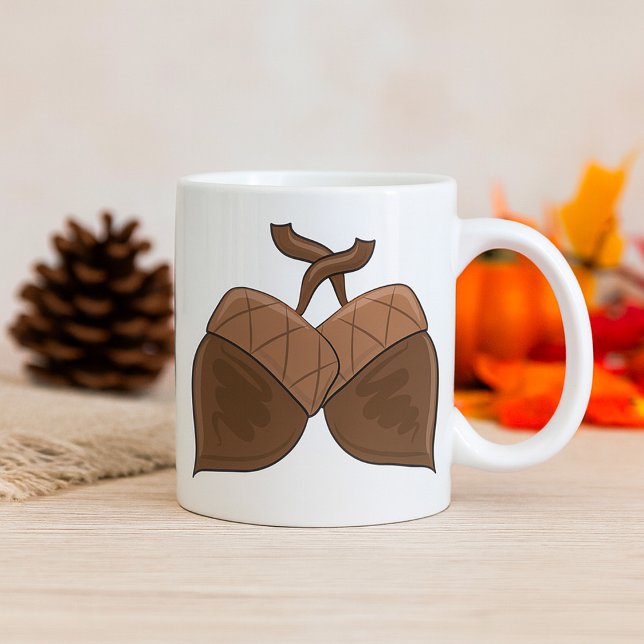 Mug Acorns Rustique Forêt d'automne Nature (Créateur téléchargé)