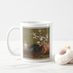 Mug acrobates à cheval.