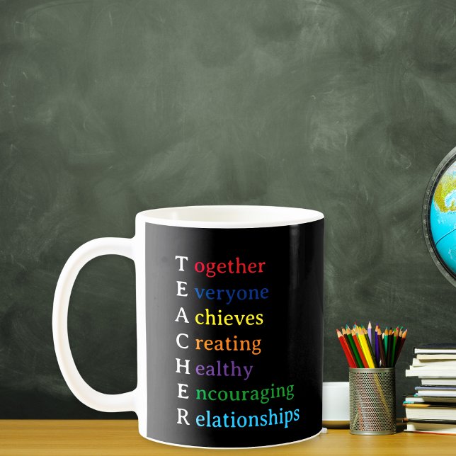 Mug Acronyme de l'enseignant Fun Appréciation de l'ens (Teacher Acronym Fun Teacher Appreciation Coffee Mug)